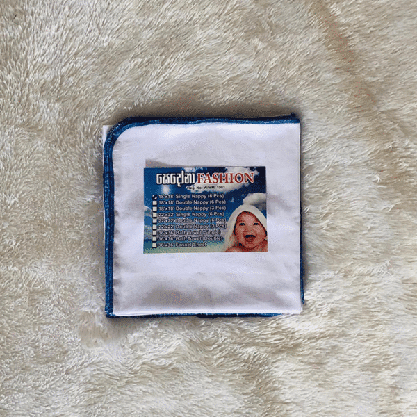 Baby Nappies Single 6pcs 18 x18 – Plain Blue