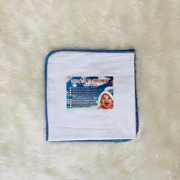Baby Nappies Double 6pcs 22 x 22 – Plain Blue