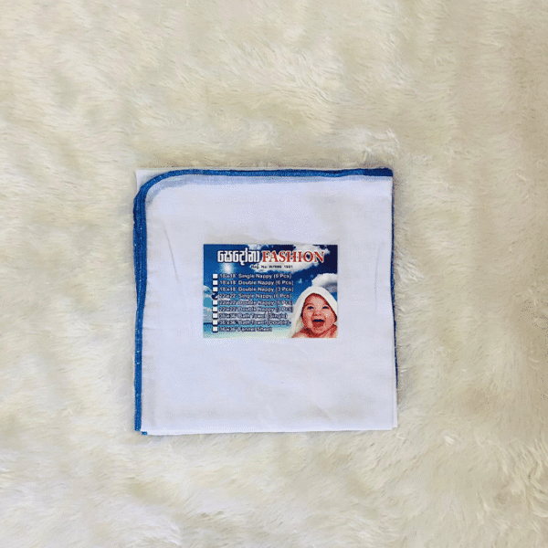 Baby Nappies Single 6pcs 22 x 22 – Plain Blue
