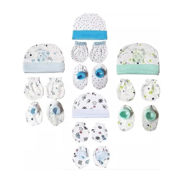 Newborn Cap, Socks and Mittens Set