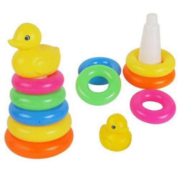 Duck Rainbow Tower Color Stacking Rings Tower Toy