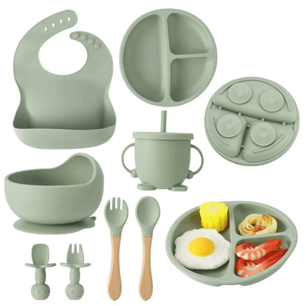 Silicone Baby Feeding Set - 8pcs