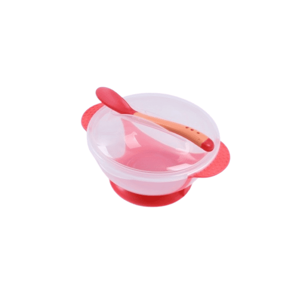 Feeding Bowl with Lid and Spoons