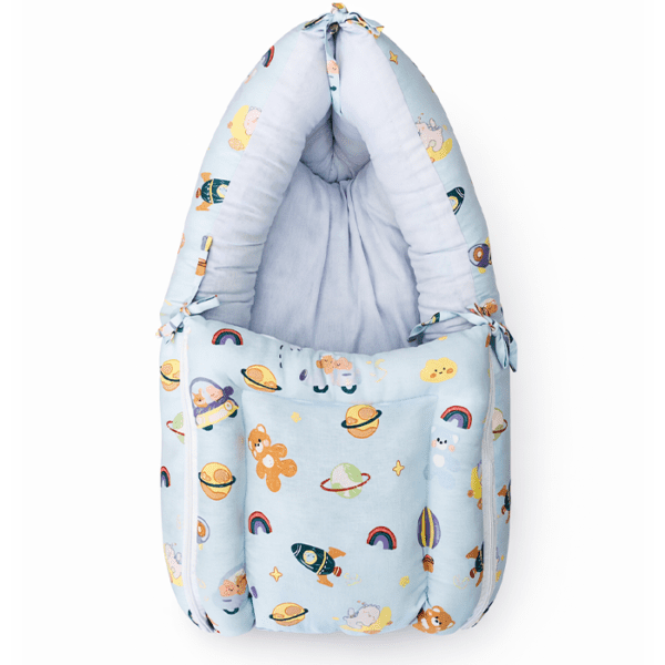 Baby Sleeping Bag Cartoon Edition – Pastel Sky Blue