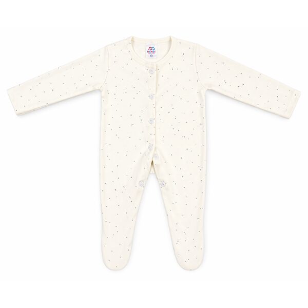 Baby Sleeping Suit – Pastel Cream Dot Design ( 3 – 8 Month )